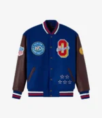 Unisex OVO Harlem Globetrotters Wool With Leather Sleeves Varsity Jacket