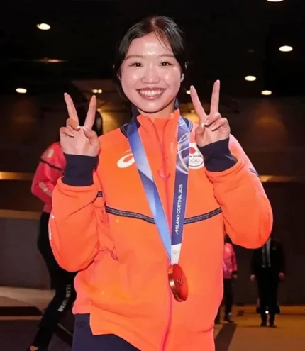 Unisex Opening Ceremony 2026 Ami Nakai Orange Jacket