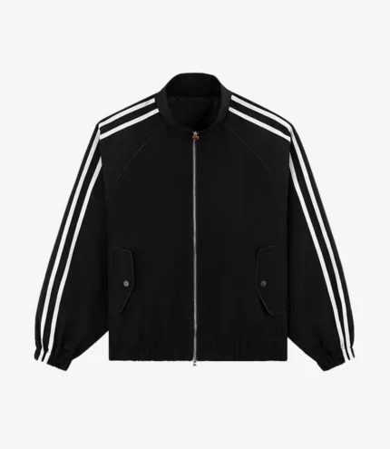 Unisex Parke 2026 Sport Stripe Nylon Black Jacket