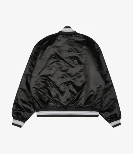 Patta x Nike Hyper Crimson Anniversary Edition Black Satin Bomber Jacket
