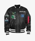 Unisex Philadelphia Eagles Kevin Hart Black Bomber Jacket