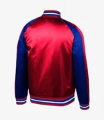 Sacramento Kings Colorblock Red and Blue Satin Jacket