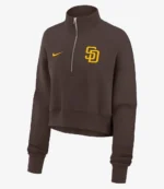 Unisex San Diego Padres Nike Brown Primetime Phoenix Fleece Half-Zip Sweatshirt