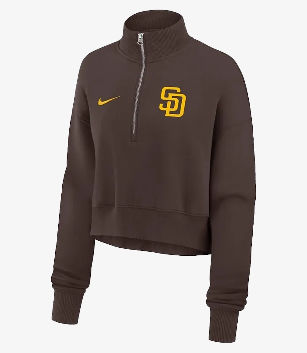 San Diego Padres Nike Brown Primetime Phoenix Fleece Half-Zip Sweatshirt Unisex San Diego Padres Nike Brown Primetime Phoenix Fleece Half-Zip Sweatshirt