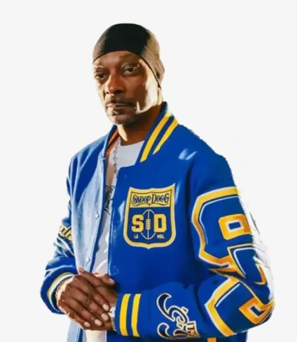 Unisex Snoop Dogg AFL Limited Edition Blue Bomber Jacket