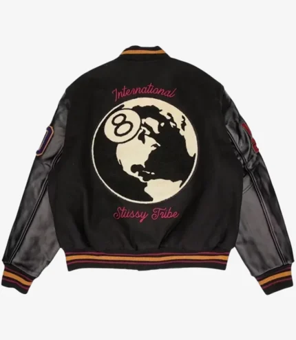 Stussy 40th Anniversary IST Full-Snap Black Varsity Jacket
