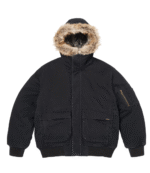 Supreme Reversible Faux Fur Hooded Work Jacket Black 1