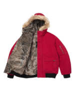 Supreme Reversible Faux Fur Hooded Work Jacket Black 7