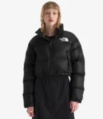 Women's The North Face Nuptse Short Black Puffer Jacket