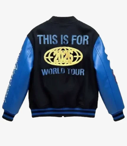 Twice This Is For World Tour 2026 Blue and Black Varsity Jacket