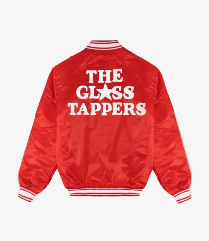 Tyler The Creator The Glass Tappers x Golf Wang Red Satin Bomber Jacket
