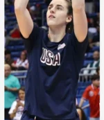 Caitlin Clark USA 2026 World Cup Qualifying Tournament Blue T-Shirt For Unisex