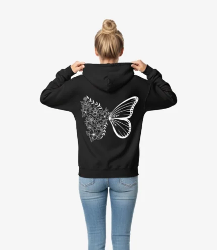 Fashion Butterfly Design Oversized Hoodie