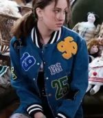 Jade Castillo Electric Bloom Tv Series Carmen B. Sanchez Blue Denim Varsity Jacket For Unisex
