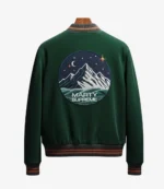 Marty Supreme Timothée Chalamet Green Suede Bomber Leather Jacket For Unisex