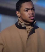 Michael Rainey Jr. Tariq St Patrick Power Book II Ghost Brown Wool Jacket For Unisex