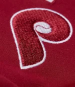 Mitchell & Ness Philadelphia Phillies Burgundy Playoff Win Full-Zip Jacket For Unisex