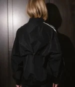 Parke 2026 Sport Stripe Nylon Black Jacket For Unisex