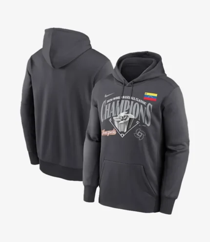 Unisex Venezuela Nike 2026 World Baseball Classic Champions Locker Room Charcoal Hoodie