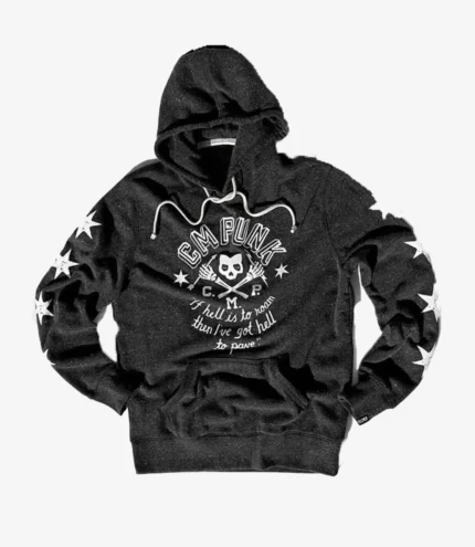 Unisex WWE CM Punk Black Pullover Hoodie