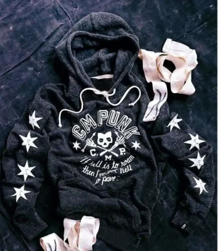 WWE CM Punk Black Pullover Hoodie