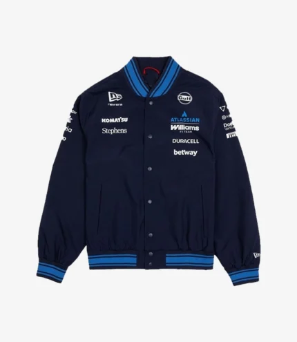 Unisex Williams F1 Team Navy Varsity Jacket by New Era x Atlassian