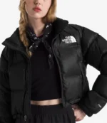 The North Face Nuptse Short Black Puffer Jacket For Women