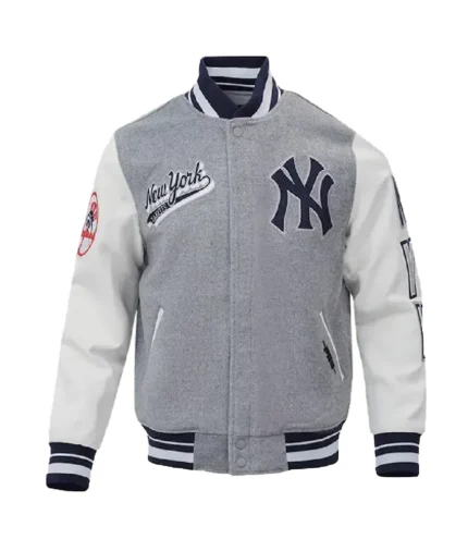 World Series 2024 Fat Joe New York Yankees Grey Varsity Jacket