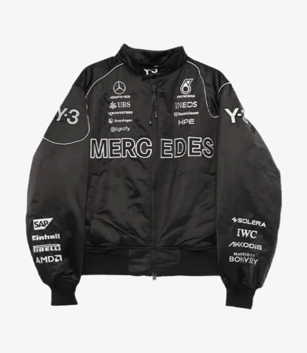 Unisex Y3 X Amg X Mercedes-AMG Petronas F1 Logo-detail Bomber Jacket