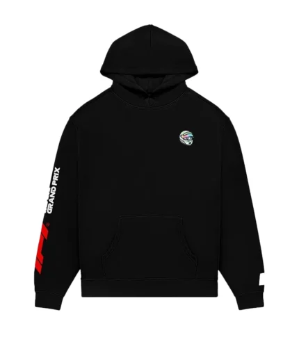 Unisex 2026 Miami Grand Prix Malbon x Formula 1 Black & White Fesque Pit Sketch Hoodie