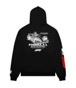 2026 Miami Grand Prix Malbon x Formula 1 Black & White Fesque Pit Sketch Hoodie