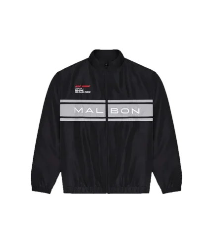 Unisex 2026 Miami Grand Prix Malbon x Formula 1 Black & White Track Jacket