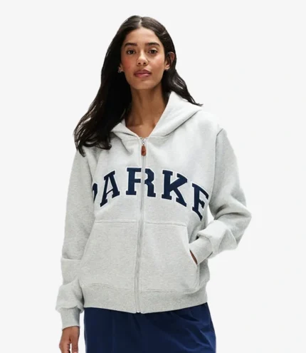2026 Parke Grey OG Varsity Zip Up Fleece Hoodie
