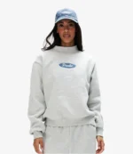 2026 Parke Grey Signature Patch Mockneck Fleece Sweatshirt