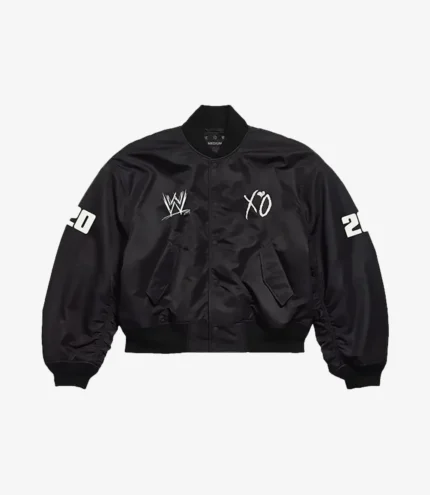 2026 WWE x XO Black Bomber Jacket For Unisex
