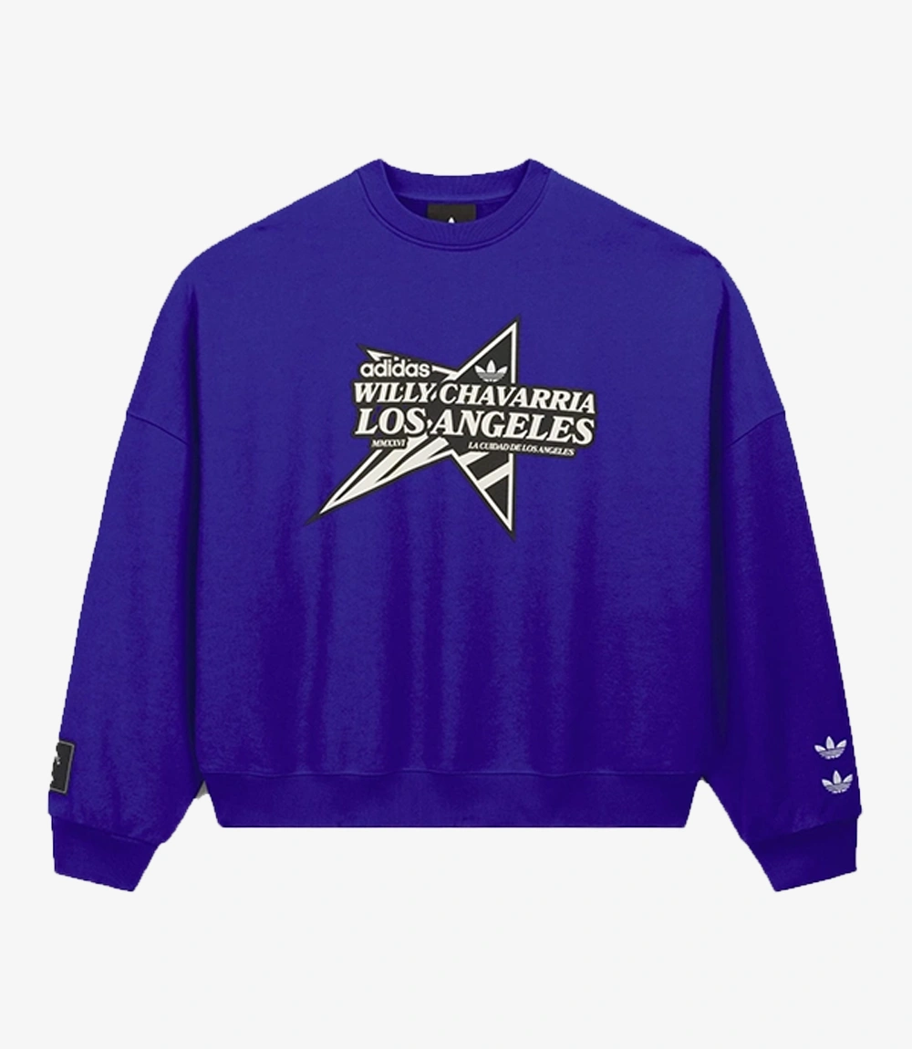 Adidas x Willy Chavarria Star Logo Crewneck Sweatshirt Adidas x Willy Chavarria Star Logo Crewneck Sweatshirt For Men & Women