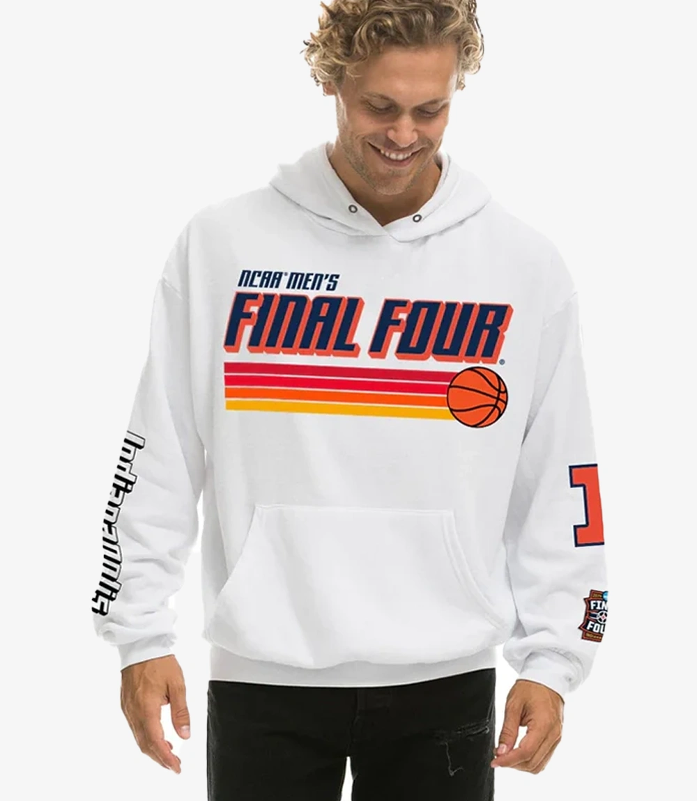 Aviator Nation Illinois Fighting Illini Final Four 2026 Pullover Fleece Hoodie Unisex Aviator Nation Illinois Fighting Illini Final Four 2026 Pullover Fleece Hoodie