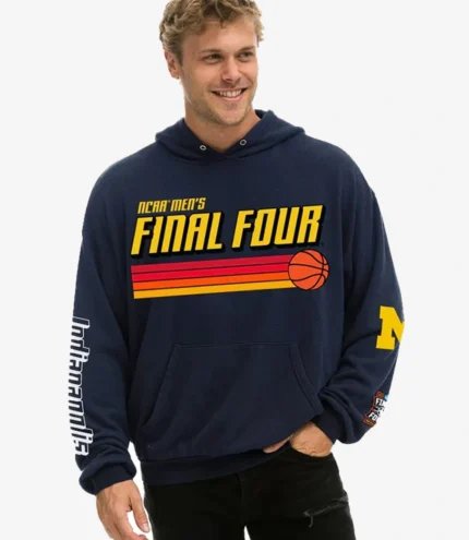 Unisex Aviator Nation Michigan Wolverines Final Four 2026 Pullover Fleece Hoodie
