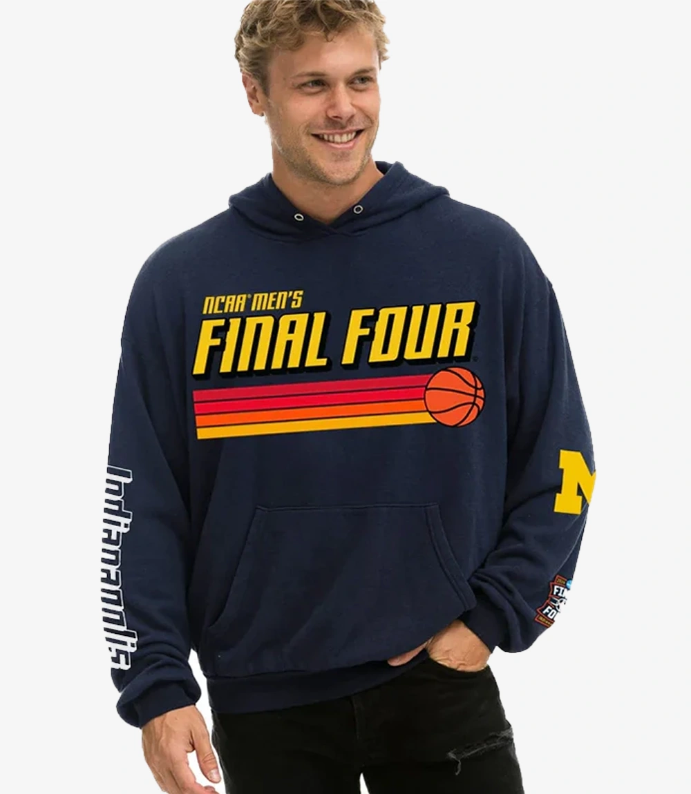 Aviator Nation Michigan Wolverines Final Four 2026 Pullover Fleece Hoodie Unisex Aviator Nation Michigan Wolverines Final Four 2026 Pullover Fleece Hoodie