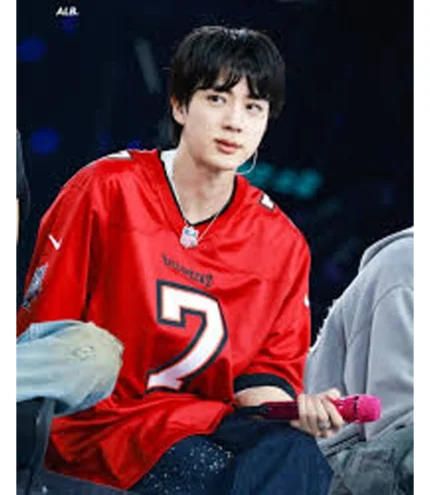 BTS Jin Tampa Buccaneers Red Jersey For Unisex