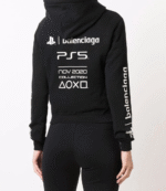 Balenciaga X PS5 Black Cotton Hoodie 3
