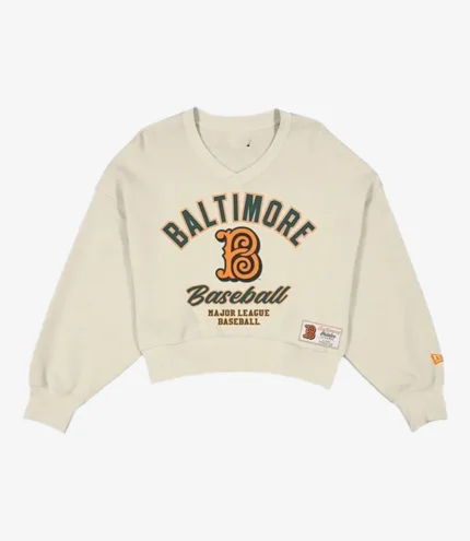 Unisex Baltimore Orioles New Era Cream 2026 City Connect V-Neck Sweatshirt