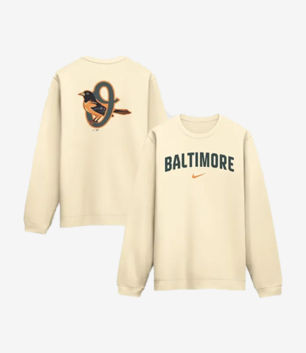 Unisex Baltimore Orioles Nike Cream 2026 City Connect Club 2-Hit Sweatshirt