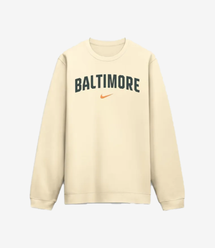 Baltimore Orioles Nike Cream 2026 City Connect Club 2-Hit Sweatshirt