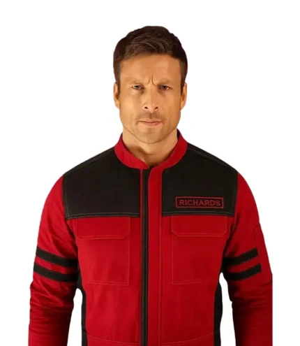 Unisex Ben Richards Film The Running Man 2025 Glen Powell Red Jacket