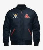 Boston Red Sox x One Piece Black Bomber Jacket