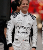 Brad Pitt F1 Racer White Jacket 3