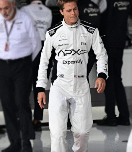 Brad Pitt F1 Racer White Jacket 5