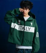 Unisex Bravest Italy Hooded Shell Green Jacket
