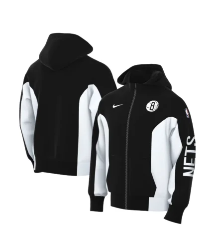 Unisex Brooklyn Nets Nike Black 2026-27 Authentic Showtime Full-Zip Hoodie